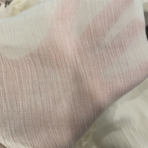 Free People Romance of the Rose Ivory Sheer Lacey Lace-Up Tunic Size XS - Picture 16 of 16